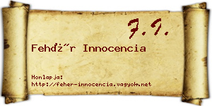Fehér Innocencia névjegykártya